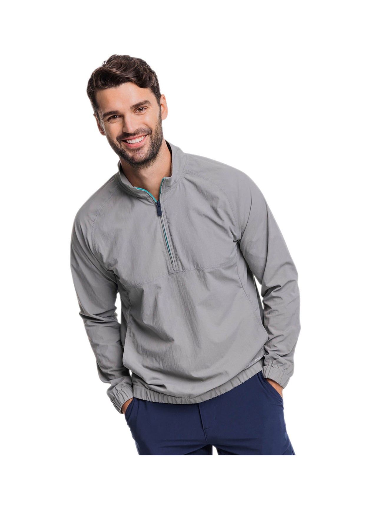 Embroidered Southern Tide Men S Frost Grey Shoreline Performance