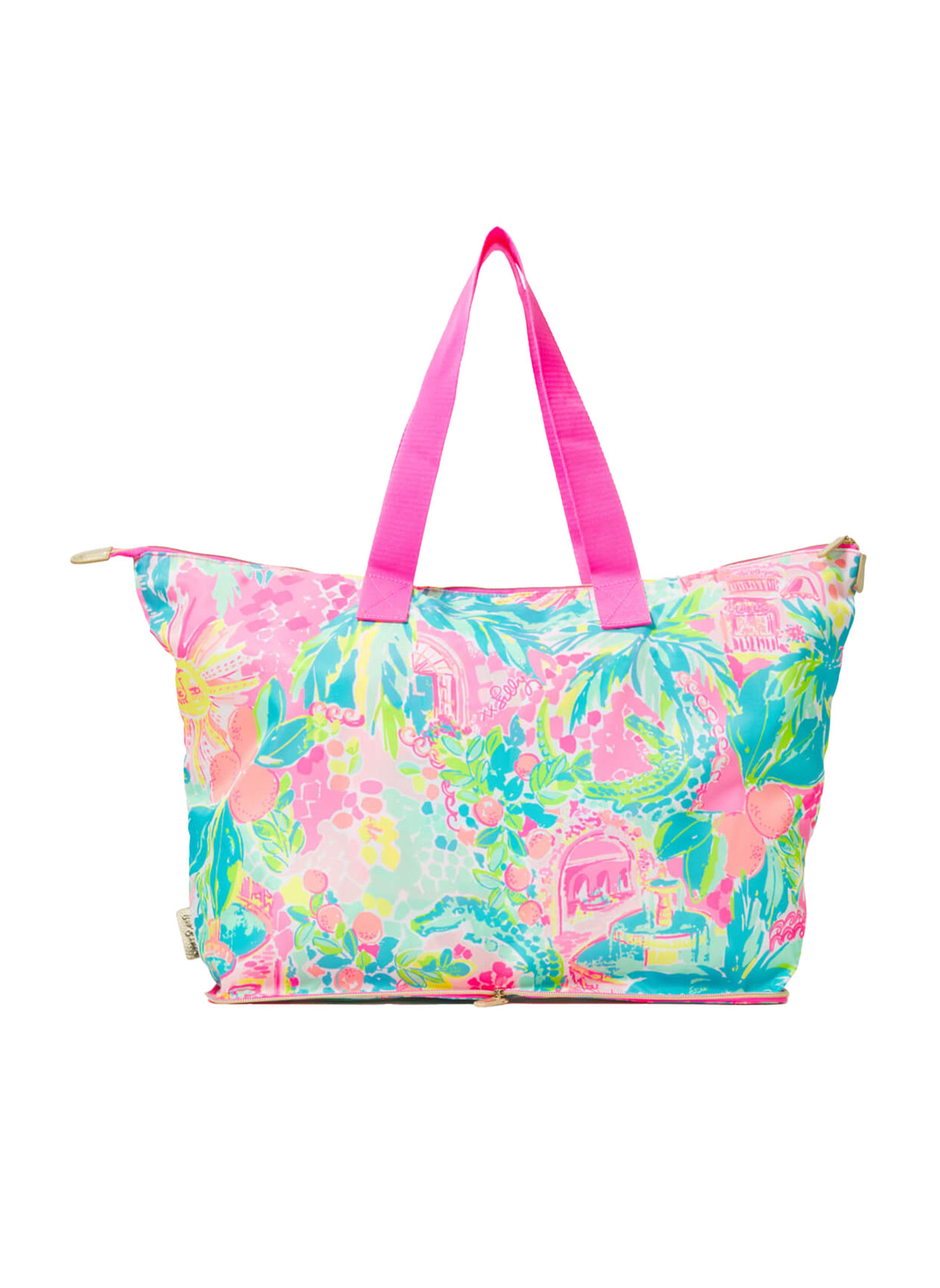 Lilly Pulitzer Psychedelic fashion Sunshine Palm Beach Tote Bag