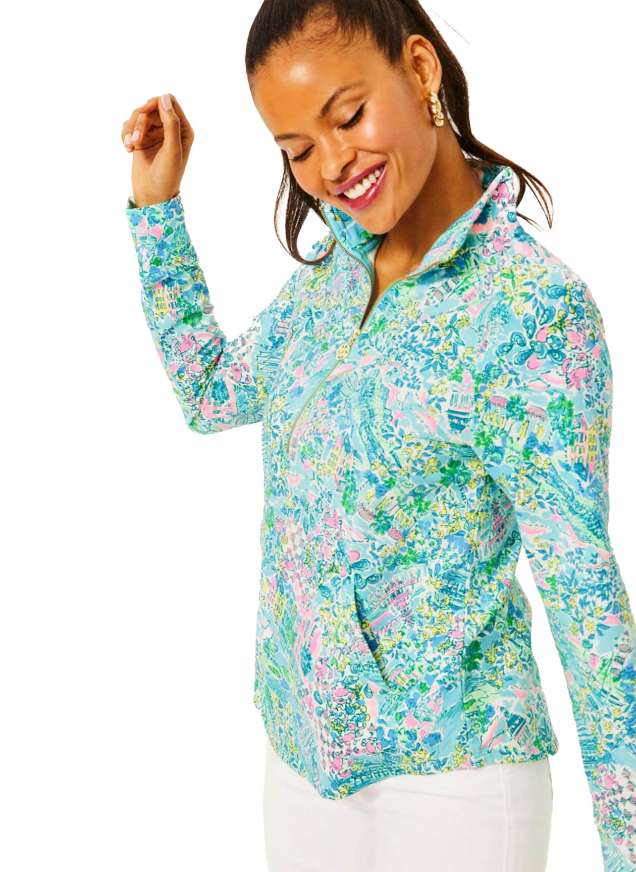 Lilly Pulitzer Popover Jacket Surf Blue buying So Shellegant.