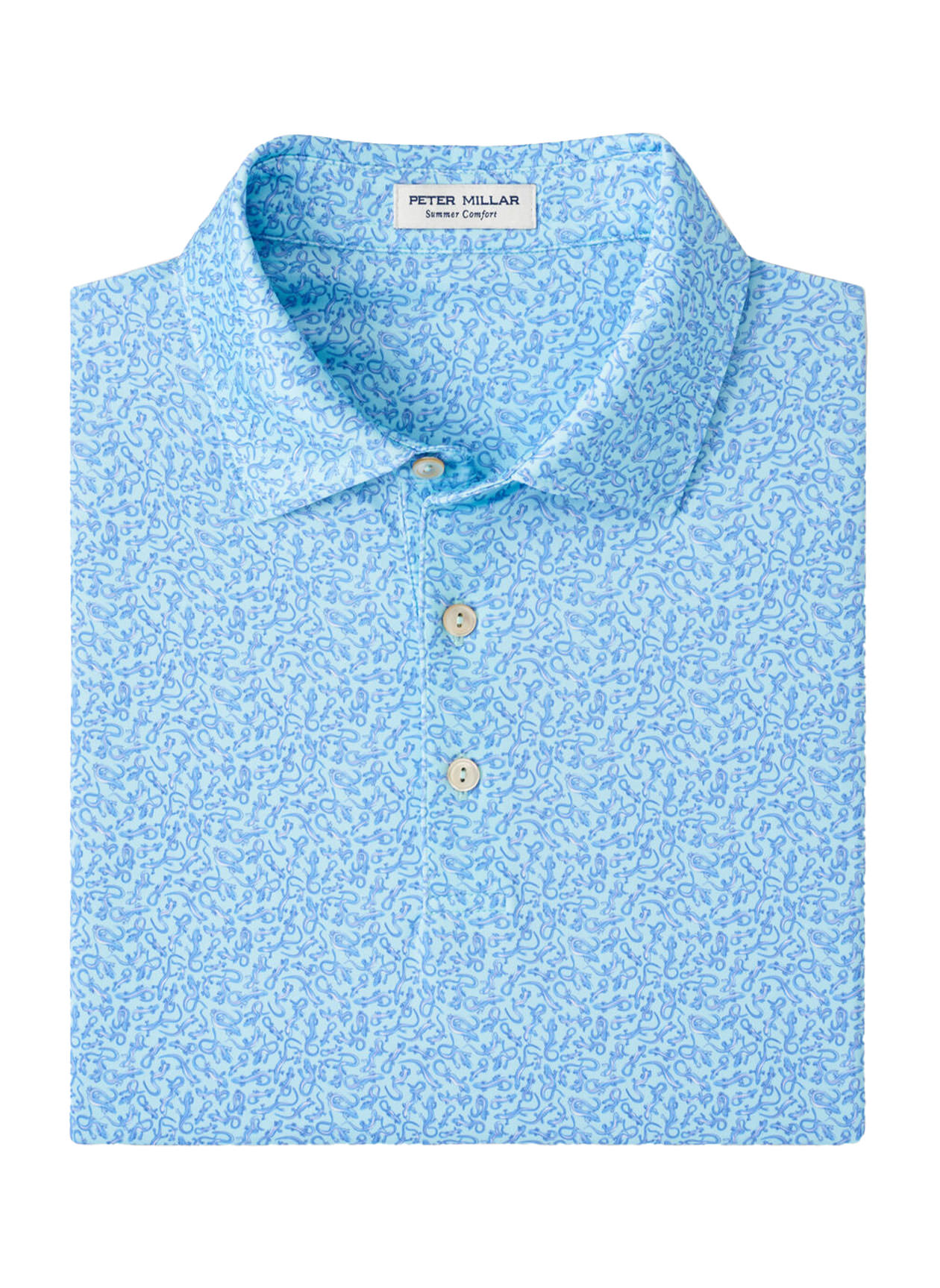 Jersey Fabric Peter Millar Long Sleeve Golf Shirts Logo Polo Shirt