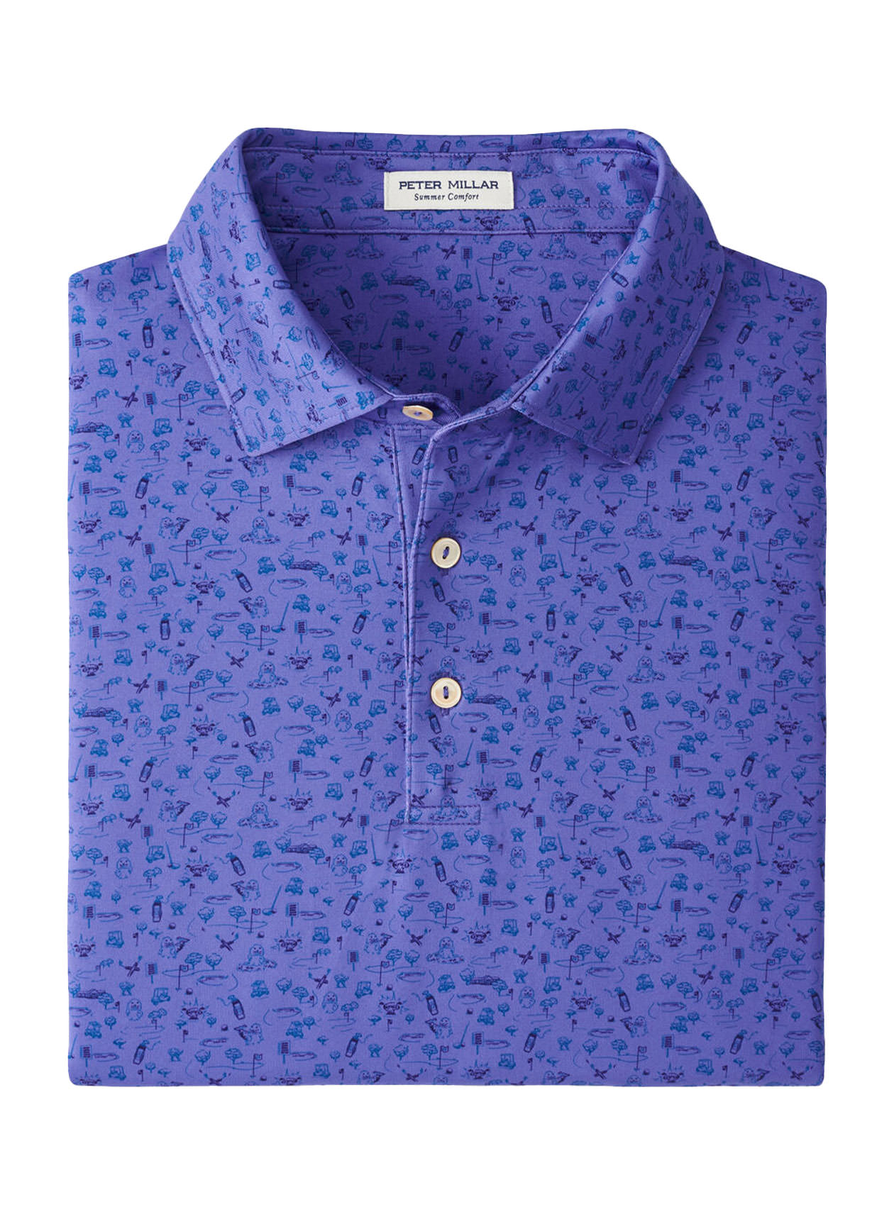 Company Polo Shirts | Peter Millar Men's Purple Rose Fairway Free For All  Performance Jersey Polo