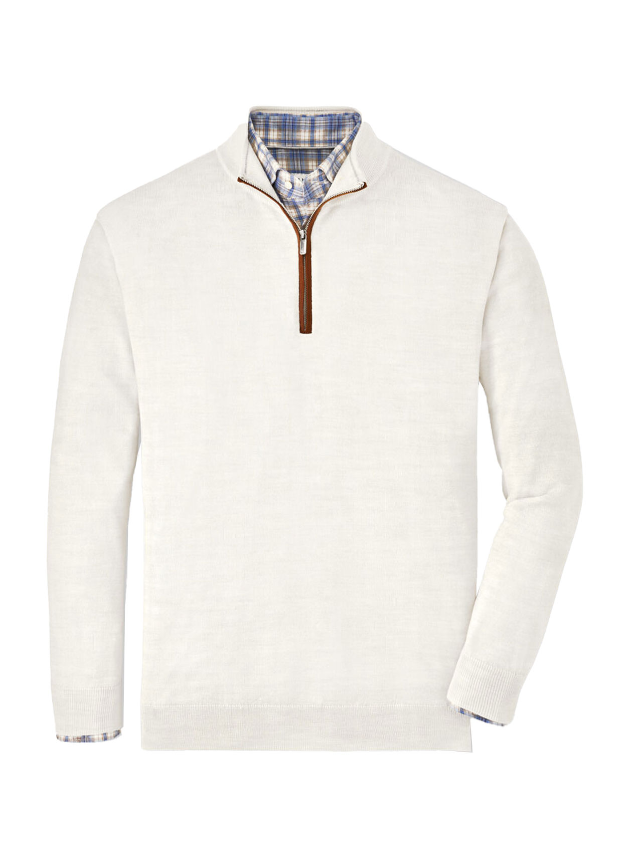 Customized Peter Millar Men's Ivory Autumn Crest Suede Trim