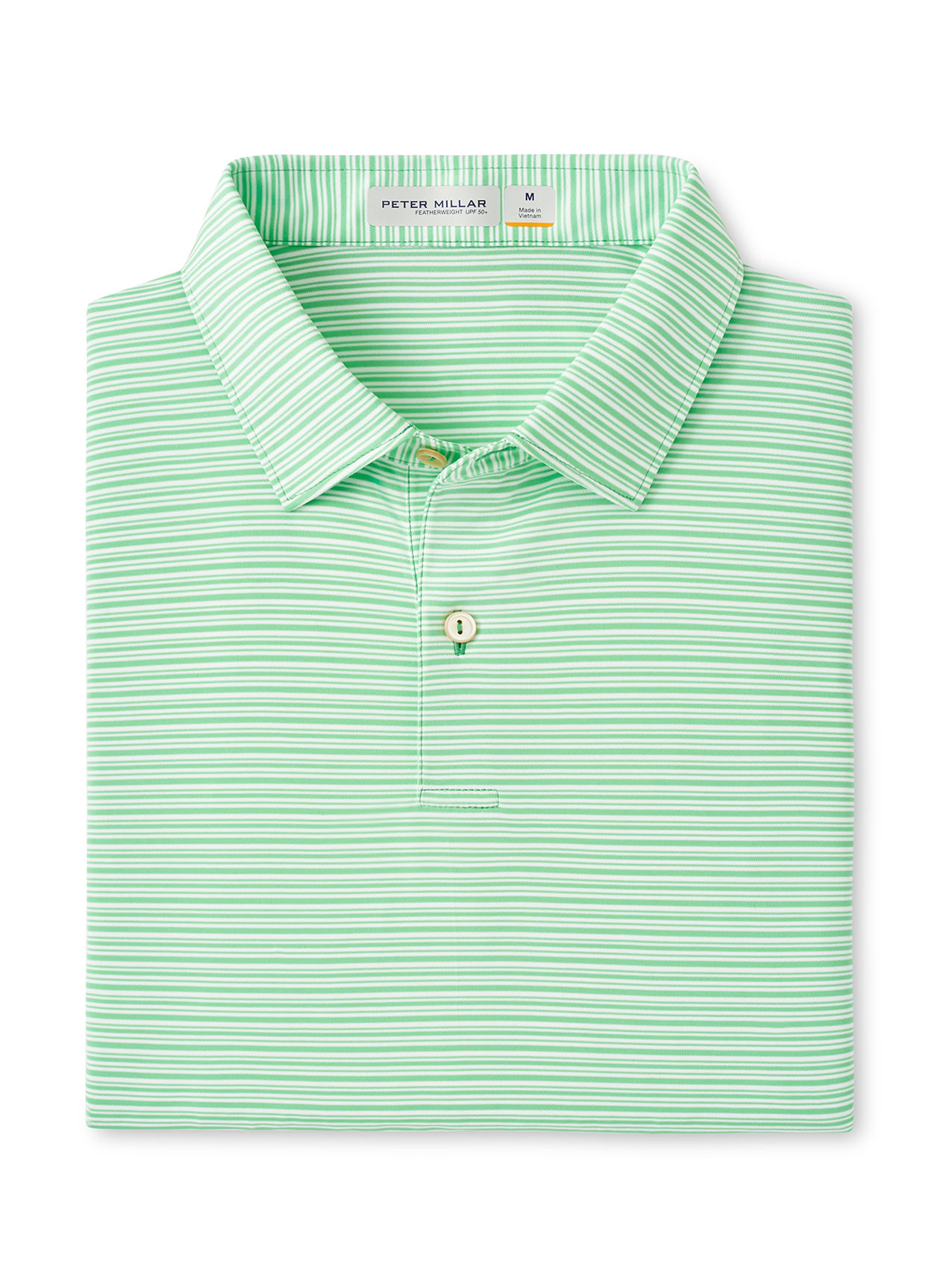 Peter Millar Summer Comfort green juniper stripe outlets golf polo size small NEW