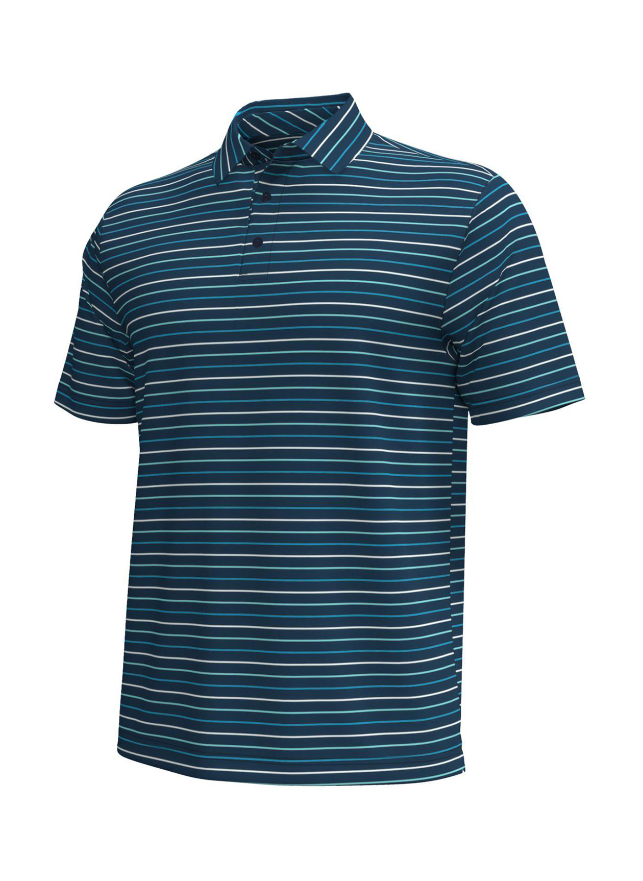 Under Armour Men's Midnight Navy T2 Green Trace Stripe Polo | Custom Polo  Shirts