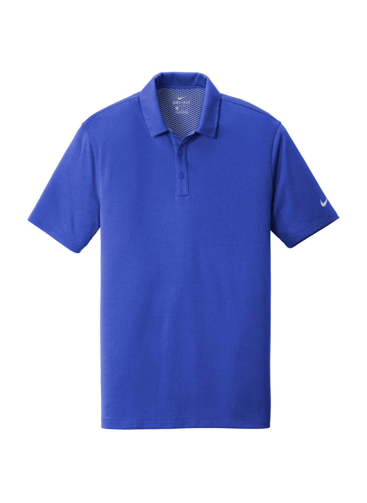 Company Nike Men s Game Royal Dri FIT Hex Textured Polo Custom Polos