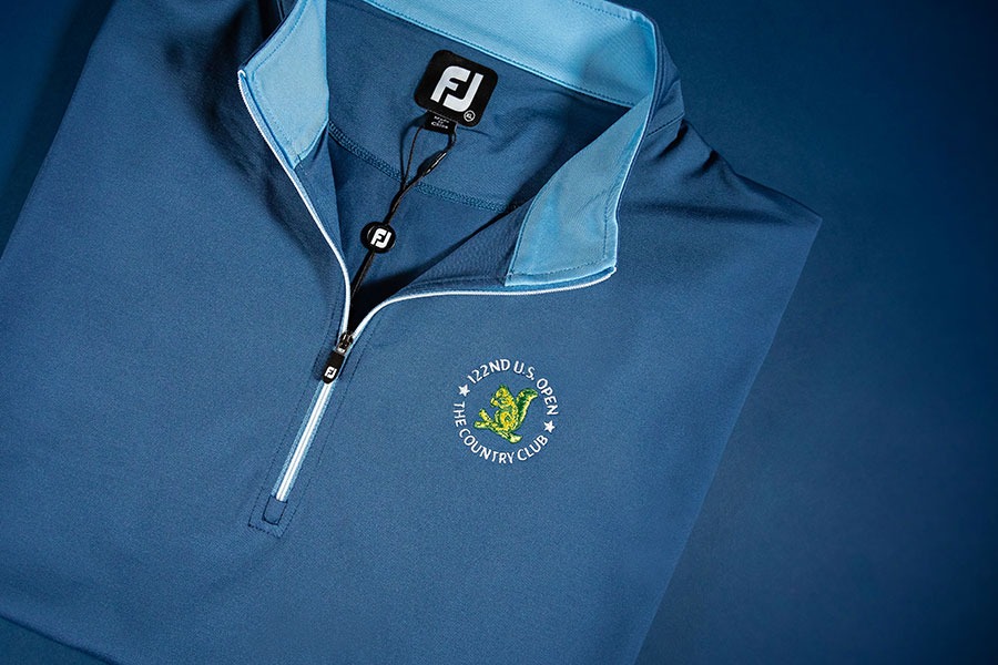 Custom FootJoy polo shirts with logo in red and black