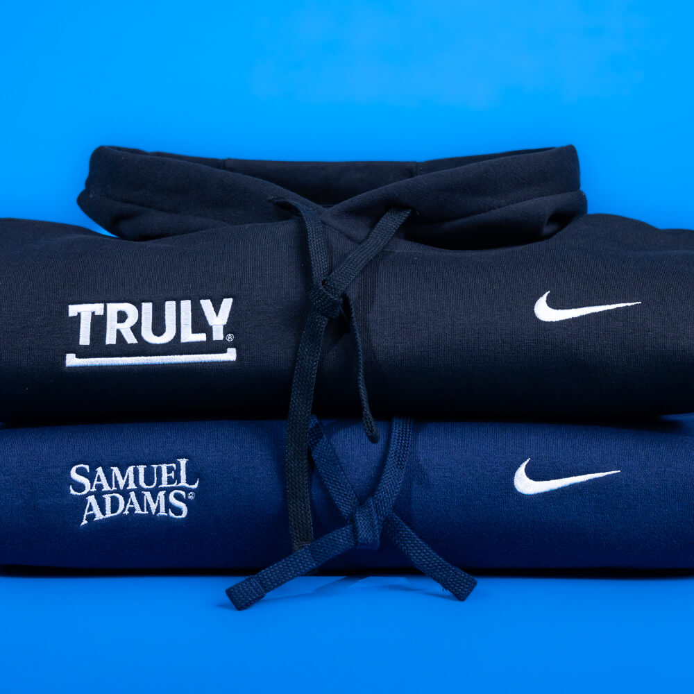 Nike quarter zips. Custom Nike hoodies. Custom Nike polo.