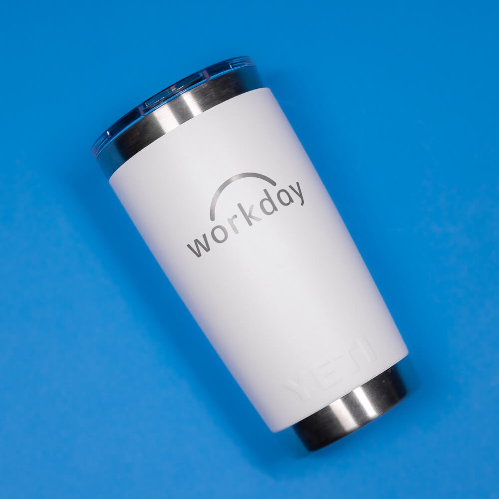 YETI custom employee gifts. YETI personalized tumbler. Custom YETI rambler. Corporate swag.