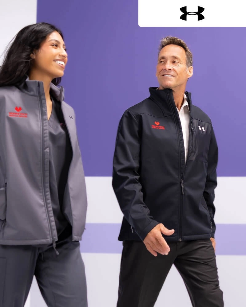 Under Armour custom healthcare uniforms and medical jackets for professionals.