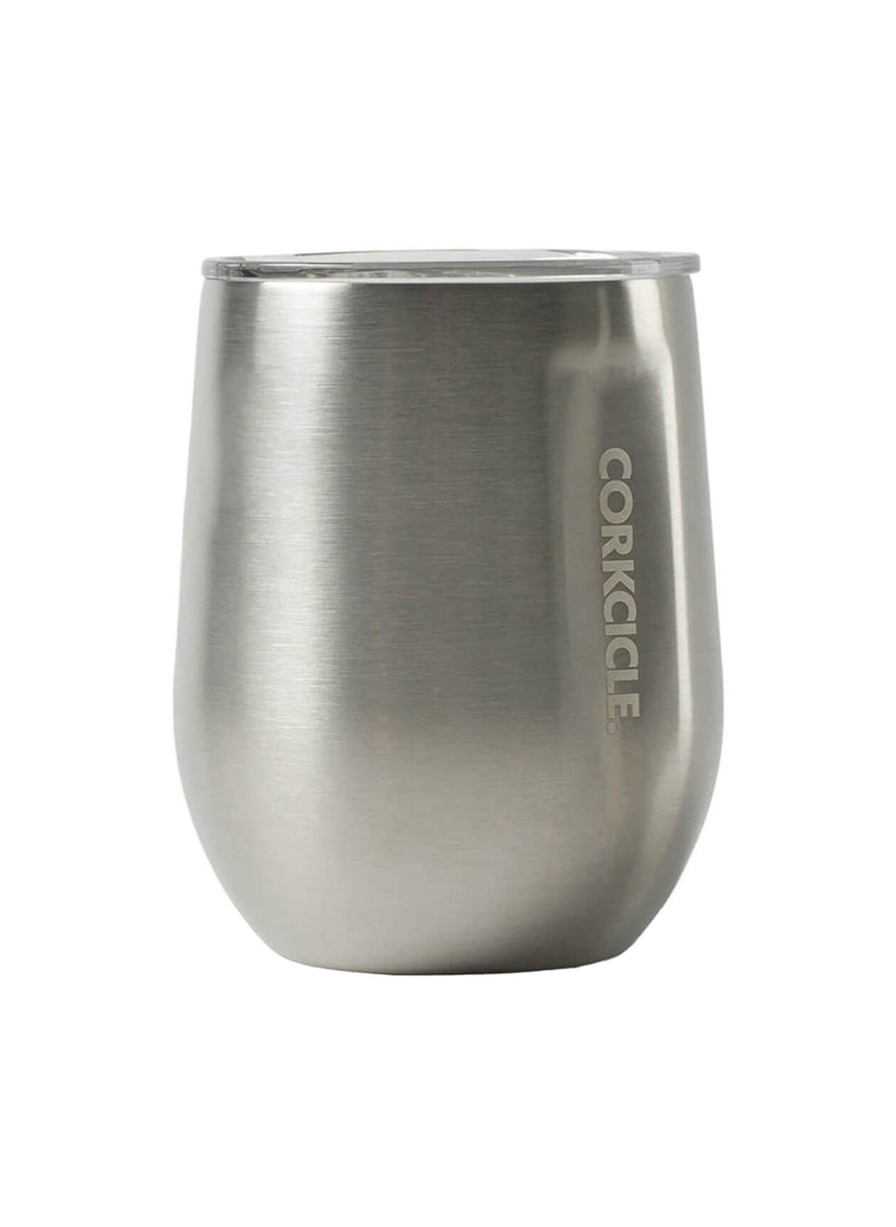 Corkcicle Brushed Steel 12 oz Stemless Wine Cup
