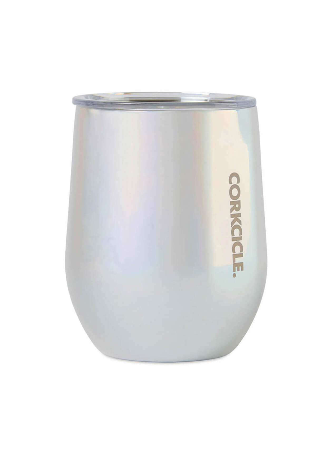 Corkcicle 12 oz Stemless Wine Glass, Triple Insulated Stainless Steel,  Prismatic 