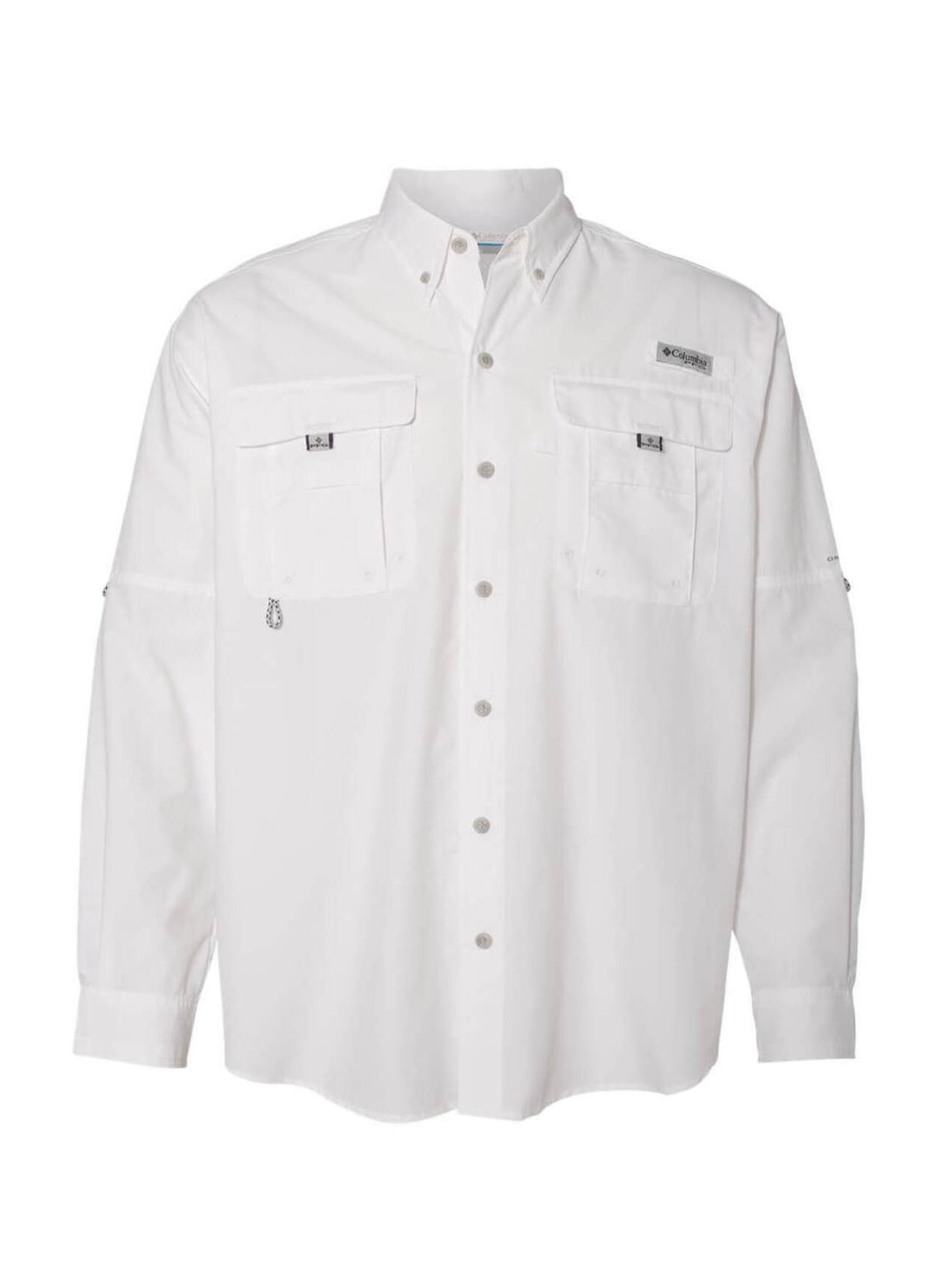 Embroidered Work Shirts Columbia Men's White PFG Bahama II Shirt