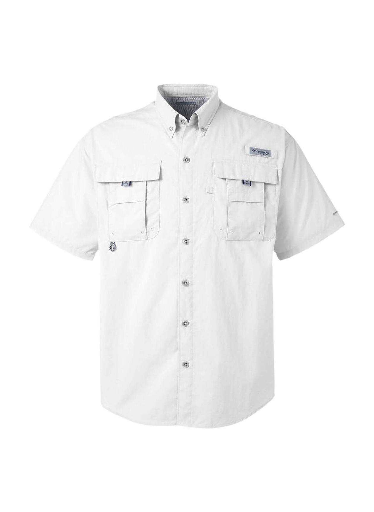 Columbia Men's White PFG Bahama II Short-Sleeve Shirt