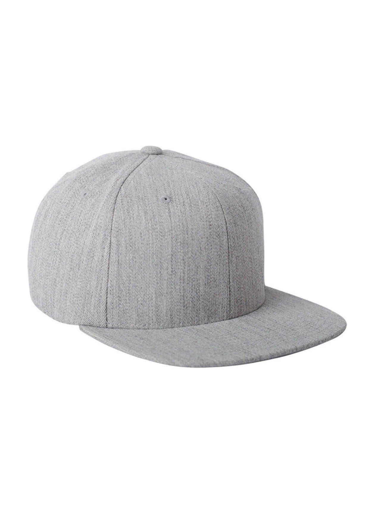 Flexfit Heather Grey Wool Blend Snapback Hat