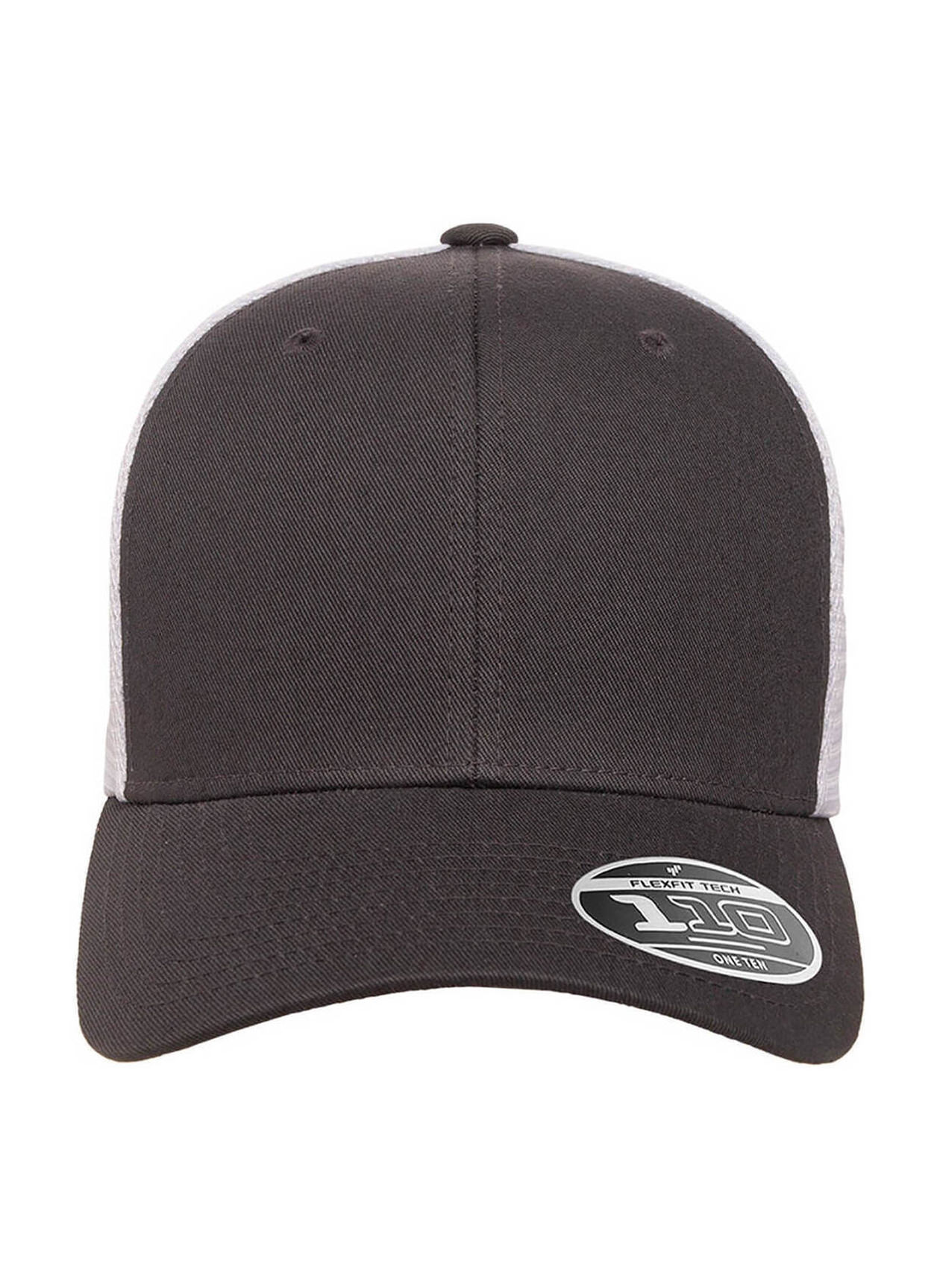 Charcoal / White Yupoong Flexfit Adjustable | Yupoong 110 Mesh Hat