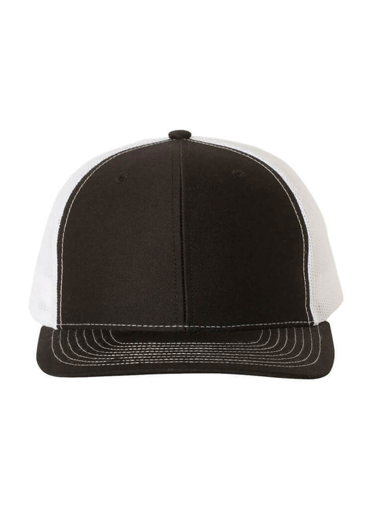 Richardson Black / White Adjustable Snapback Trucker Hat