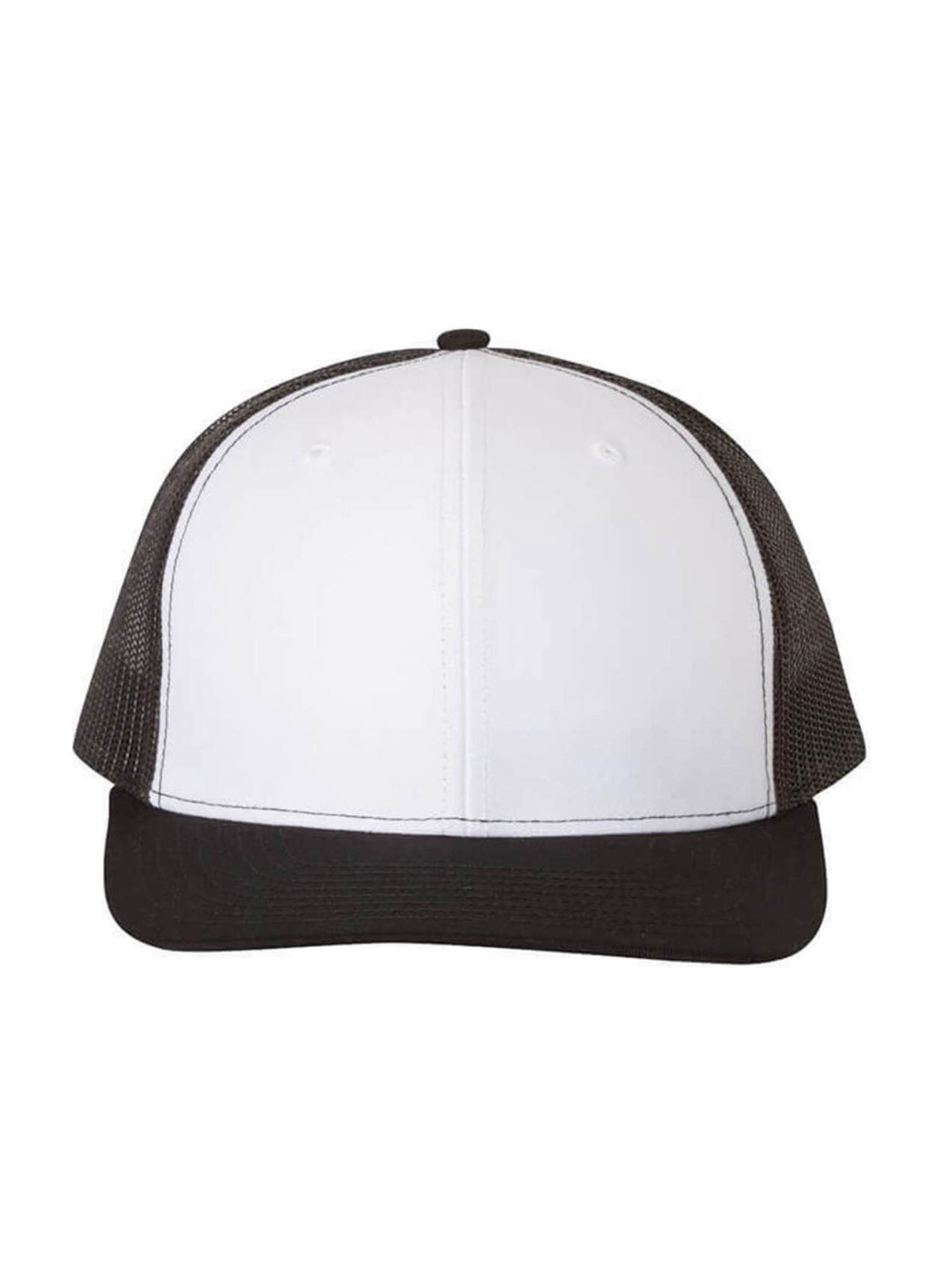 Richardson White / Black Adjustable Snapback Trucker Hat