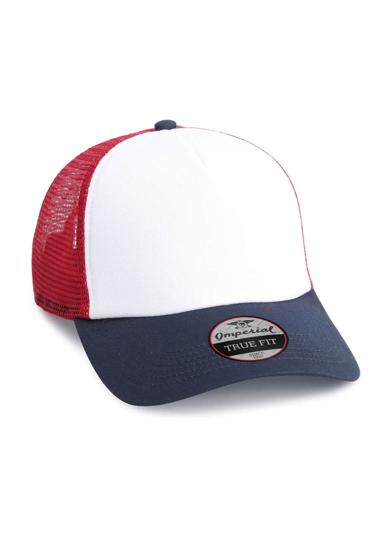 Imperial White / Navy / Red The North Country Trucker Hat