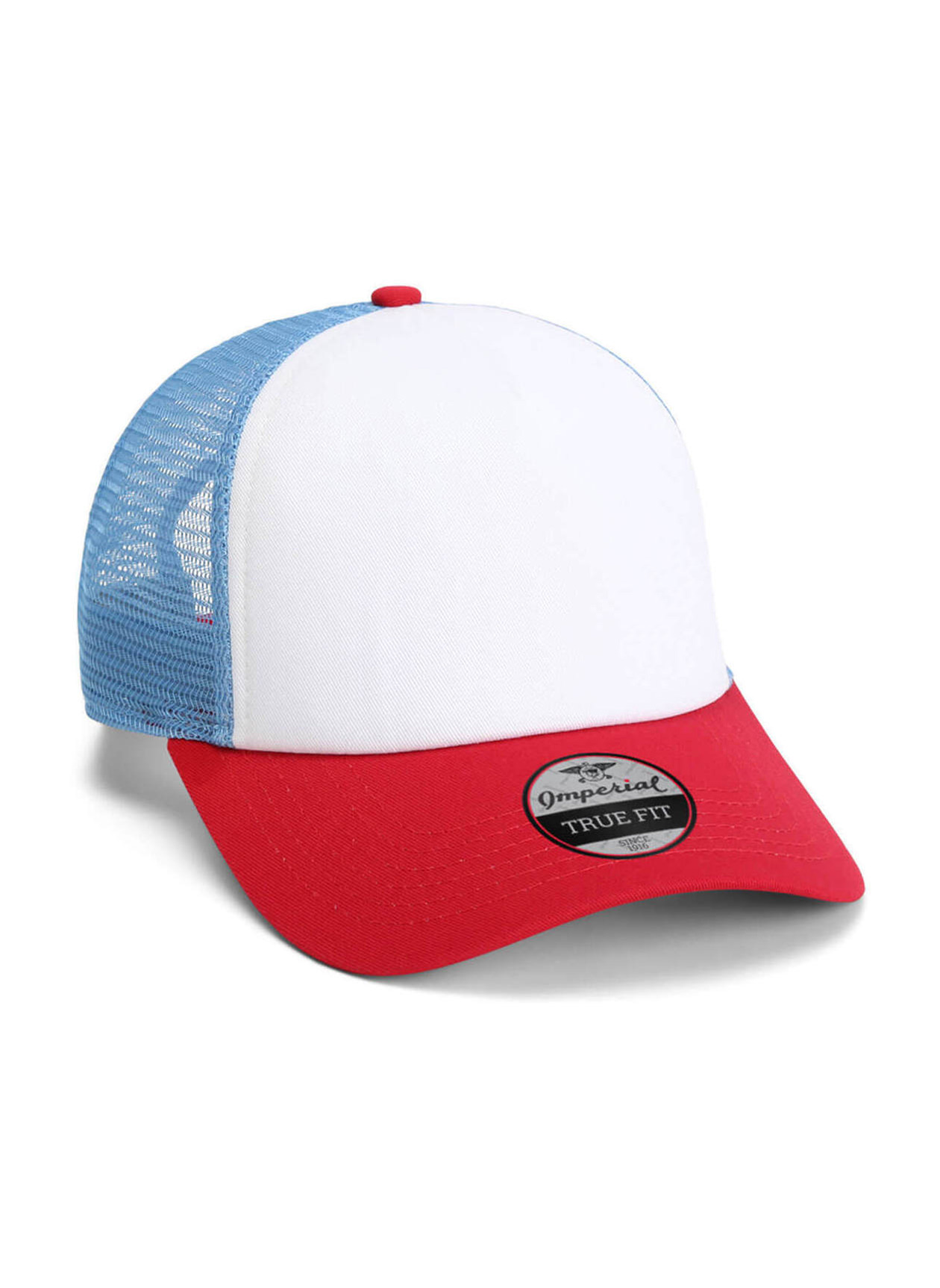 Imperial White / Red / Sky Blue The North Country Trucker Hat