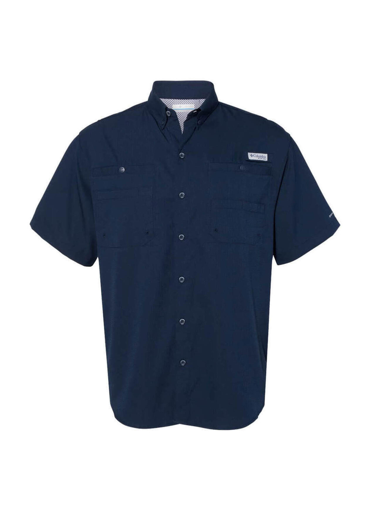 Company Columbia Men's Collegiate Navy PFG Tamiami II Short-Sleeve Shirt