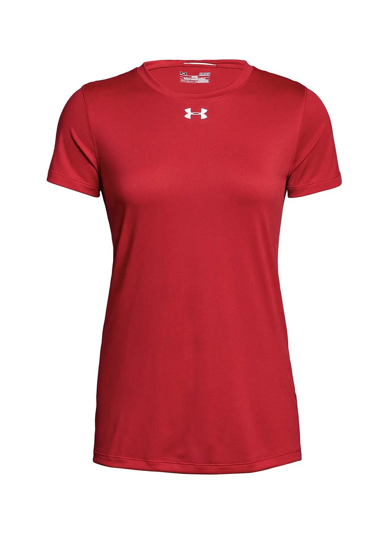 Branded Under Armour Ladies Locker T-Shirt 2.0 Red/M Silver