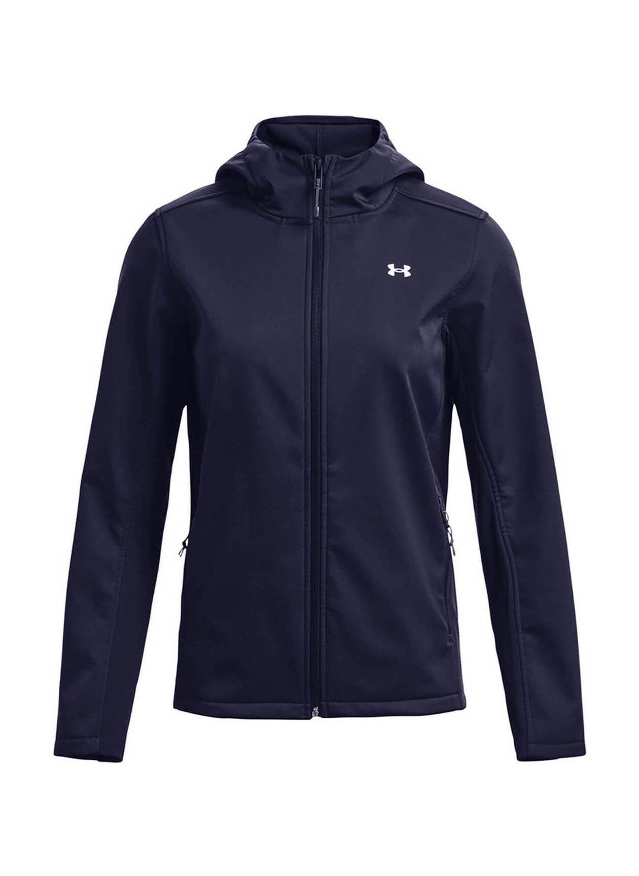 Branded Under Armour Women's Navy / White ColdGear Infrared Shield 2.0  Hooded Jacket