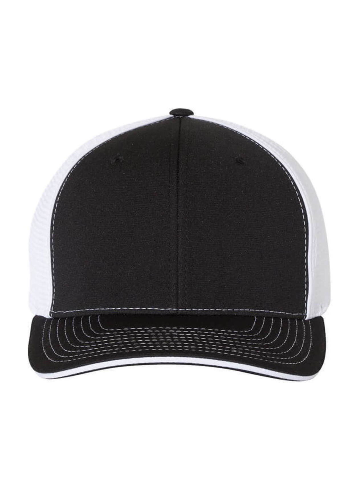 Richardson Black / White Fitted Pulse Sportsmesh with R-Flex Hat