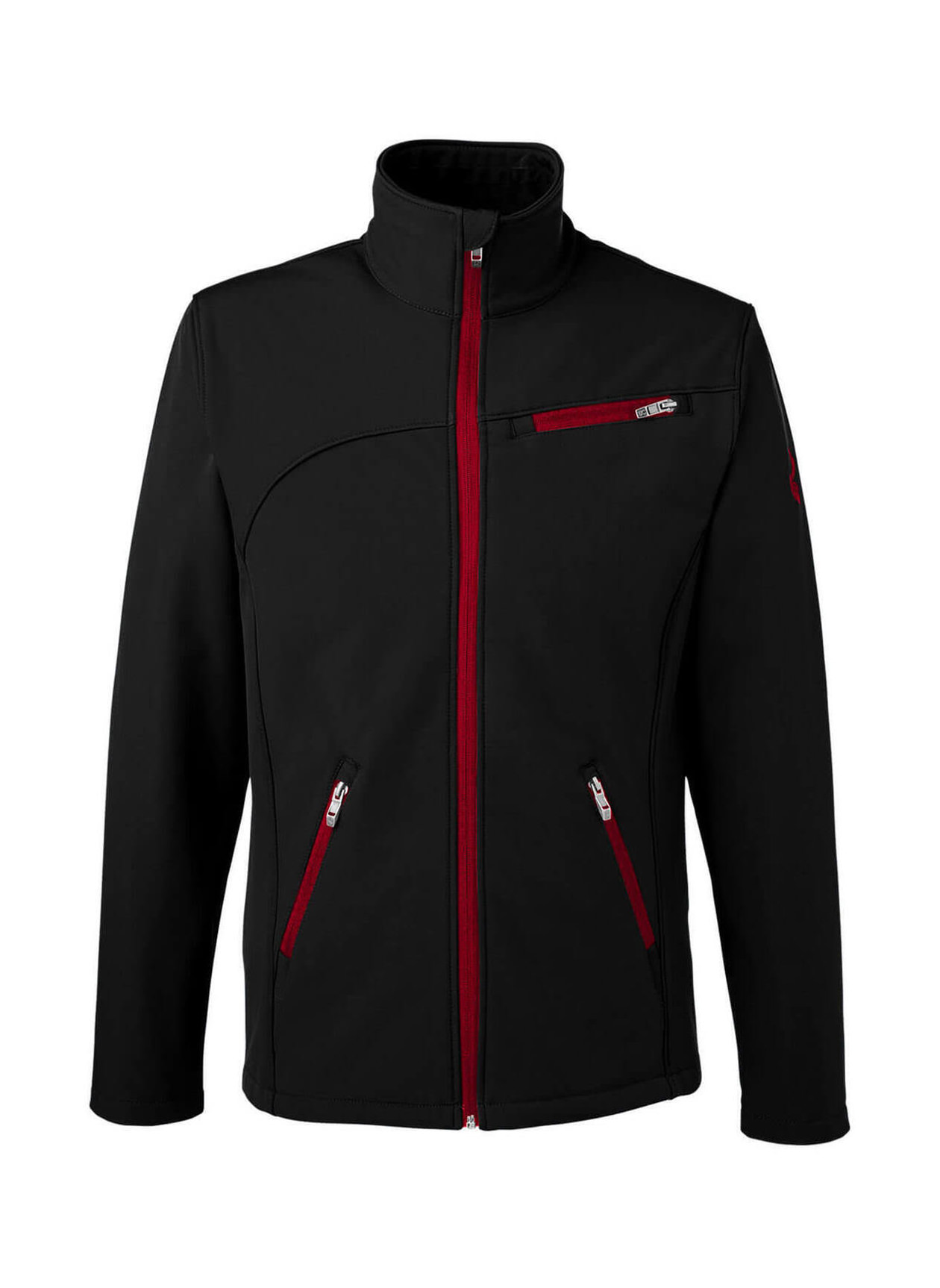 Corporate Spyder Men's Black-Red Transport Soft Shell Jacket