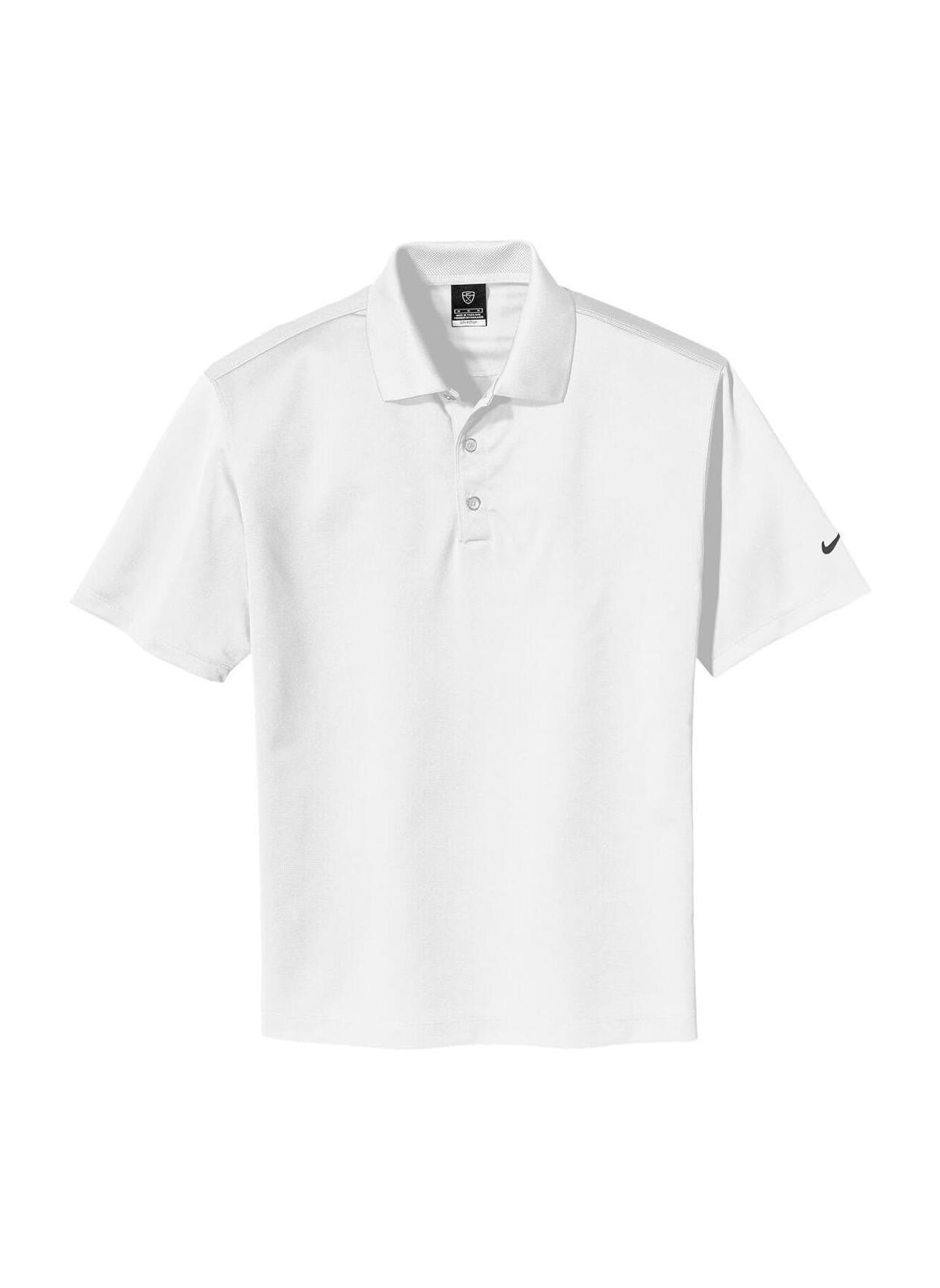 Custom Nike Men's White Tech Basic Dri-FIT Polo | Embroidered Polo Shirts