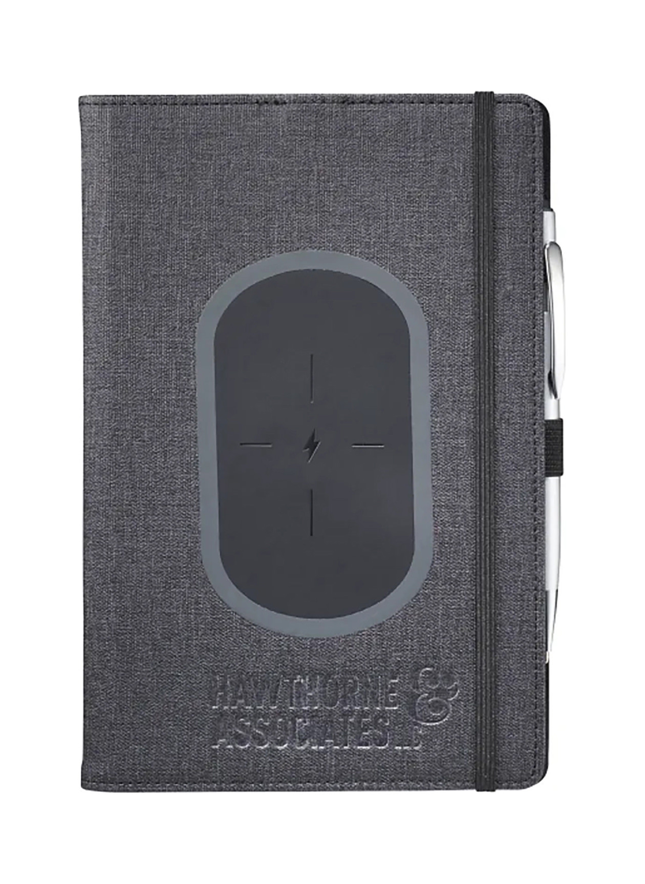 Journalbooks Black 5.5" x 8.5" Walton Wireless Charging Notebook