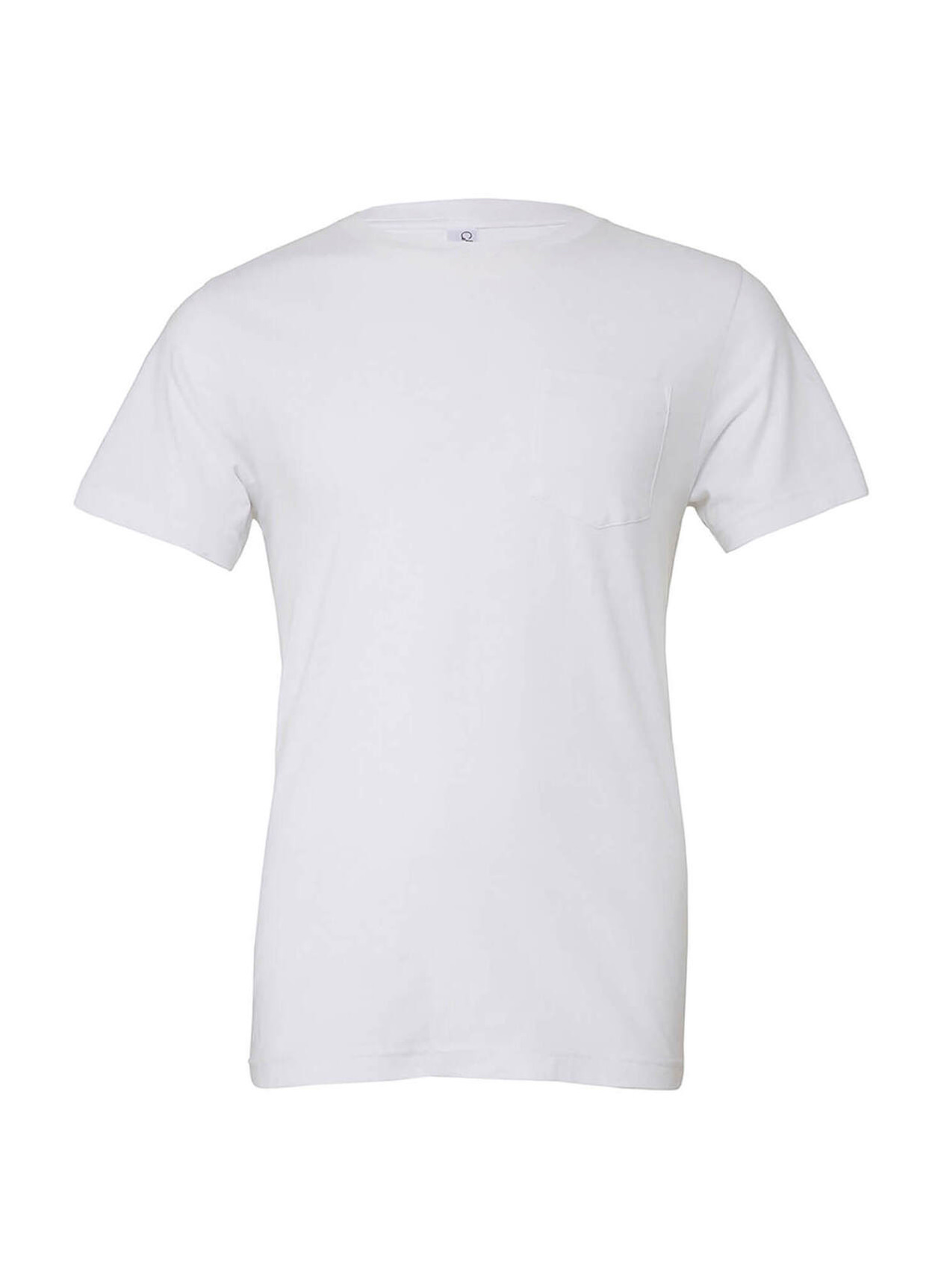 Embroidered Bella Canvas Men s White Jersey Pocket T Shirt