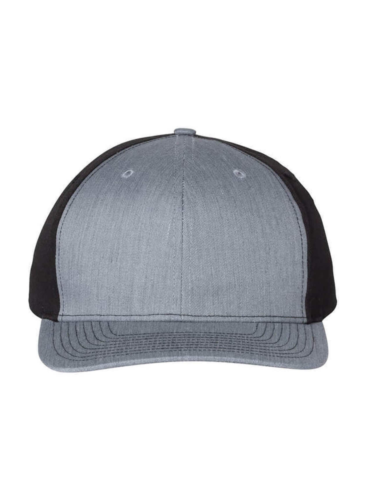 Richardson Heather Grey / Black Richarson Twill Back Trucker Hat
