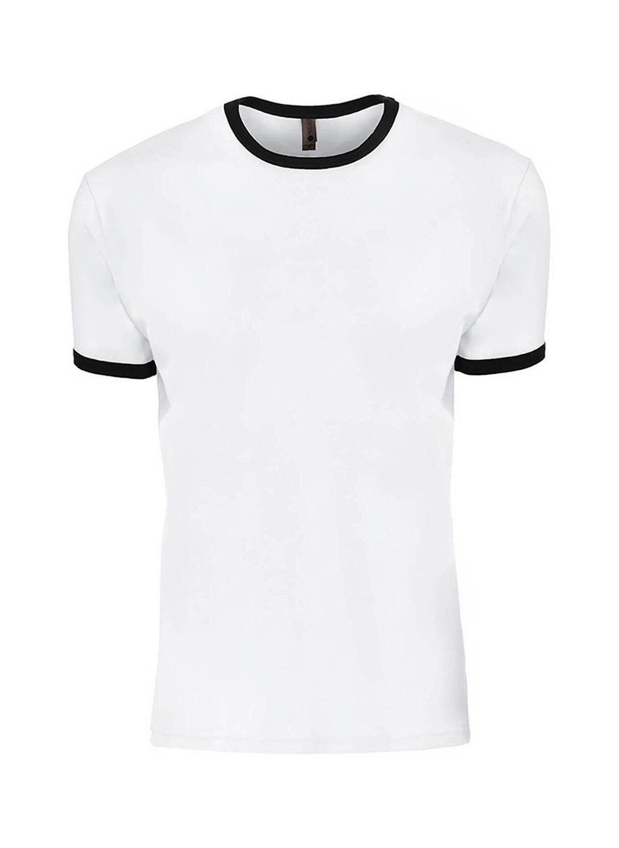 Next Level Men's White / Black Unisex Ringer T-Shirt