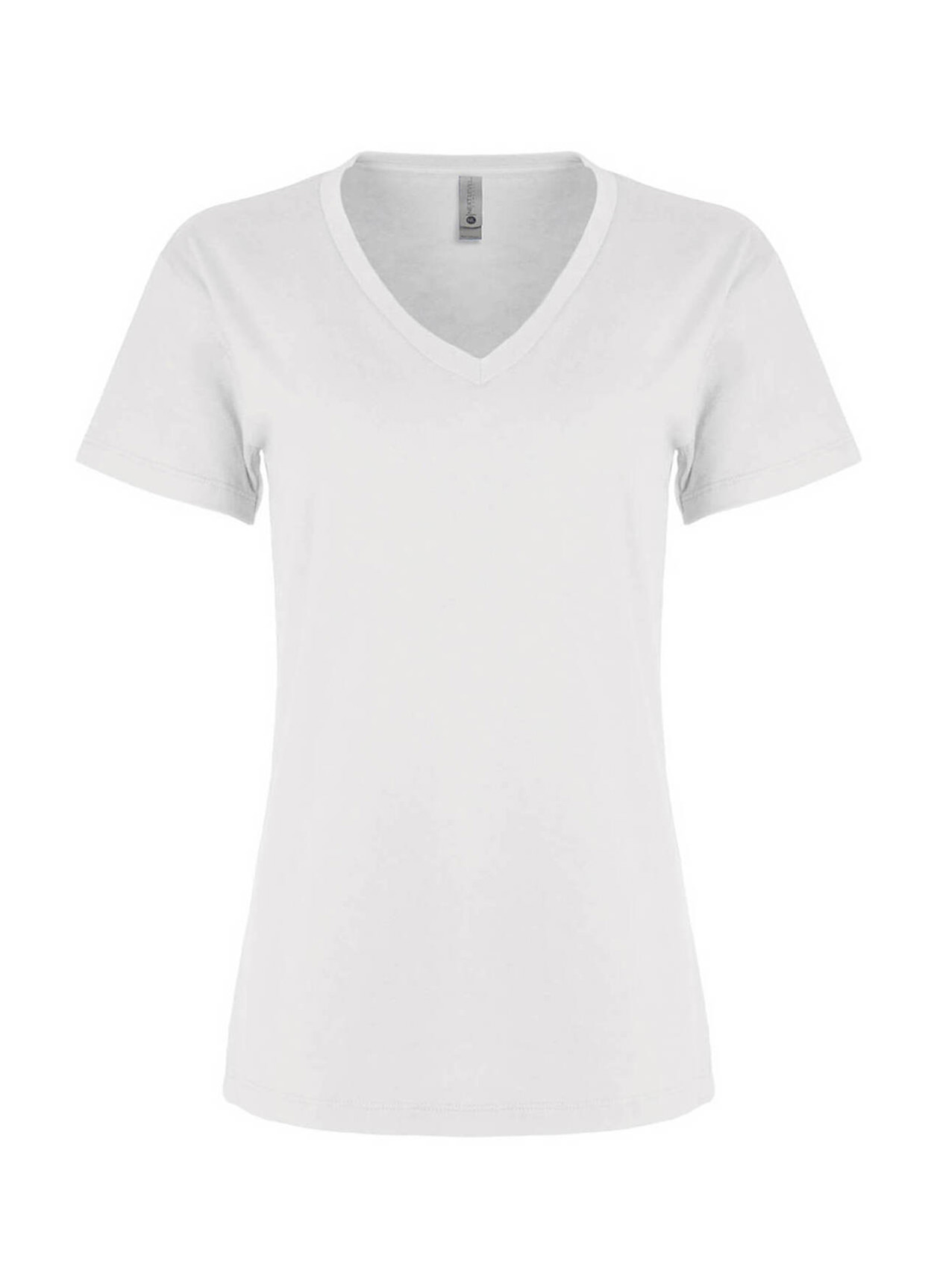 Next Level Women's White Relaxed V-Neck T-Shirt