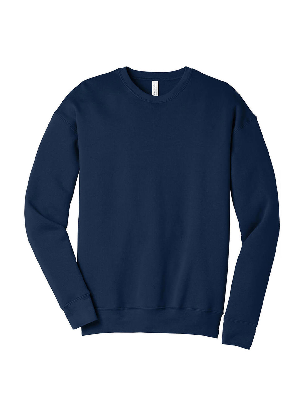 Bella + Canvas Men's Navy Drop Shoulder Fleece Sweatshirt