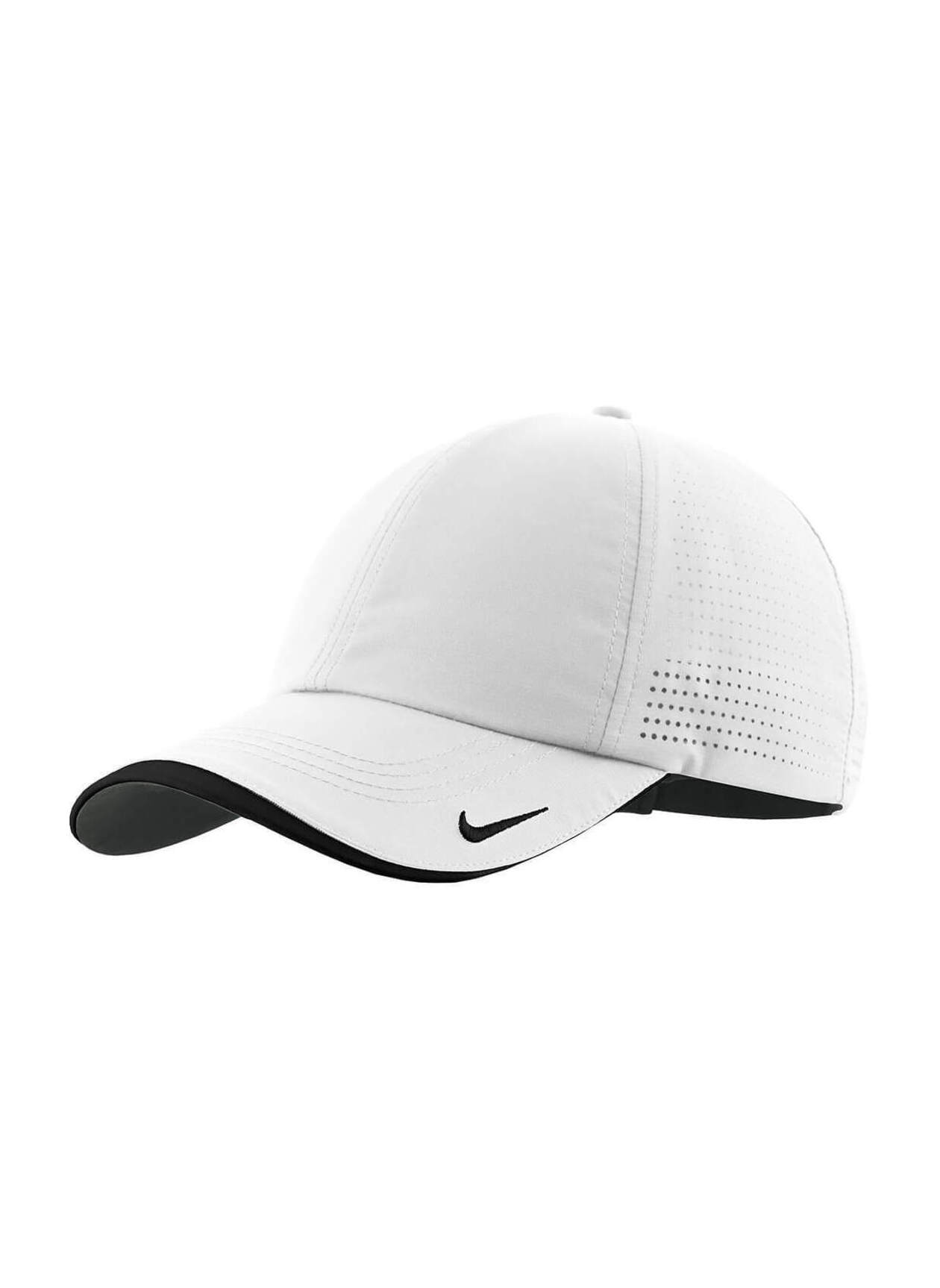 White Nike Dri-FIT Swoosh Perforated Hat | Nike