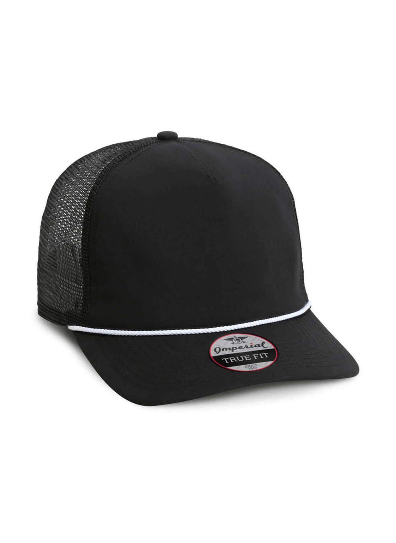 Imperial Black / White Rope The Rabble Rouser Mesh Back Performance Rope Hat