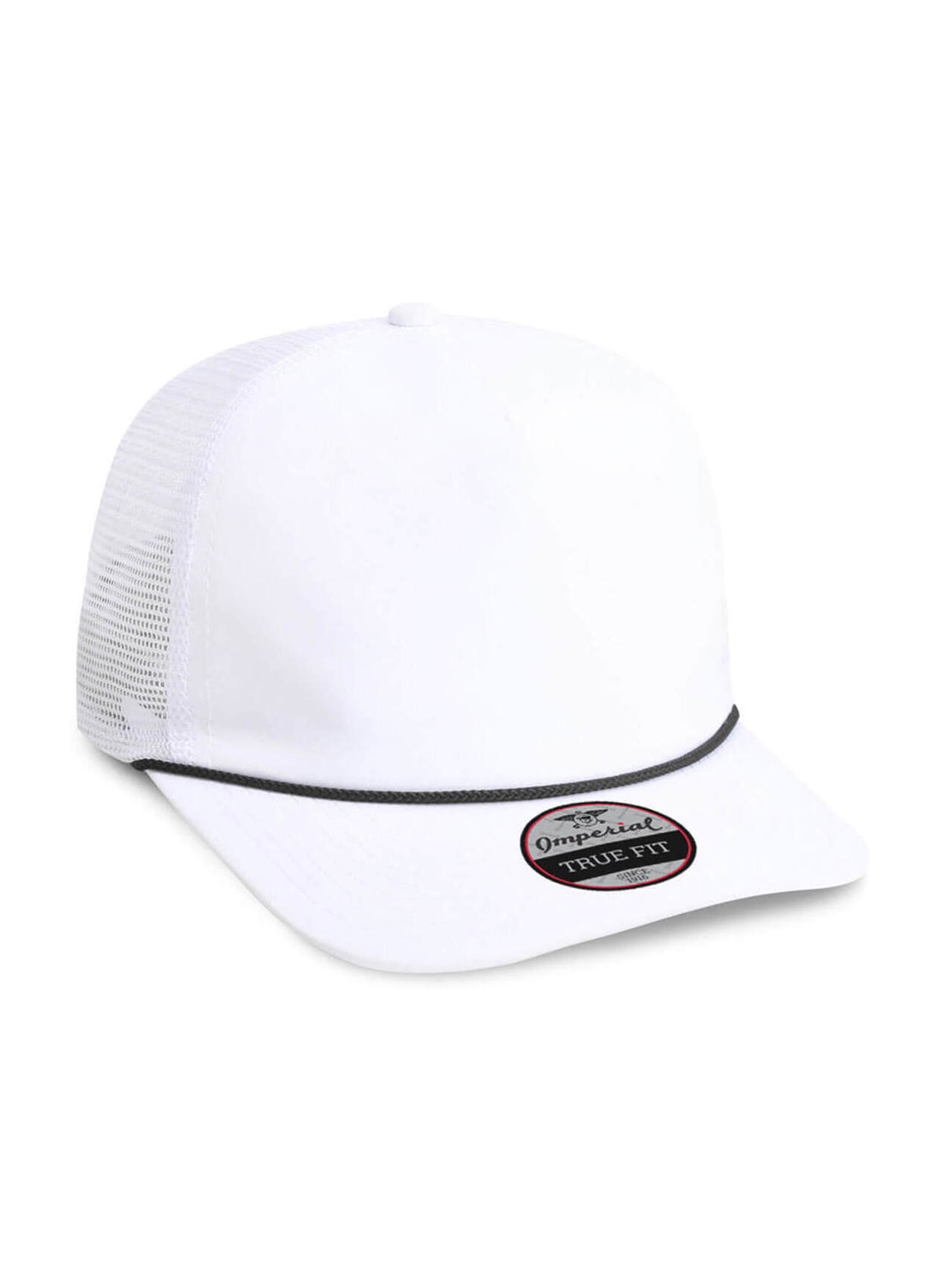 Imperial White / Black Rope The Rabble Rouser Mesh Back Performance Rope Hat