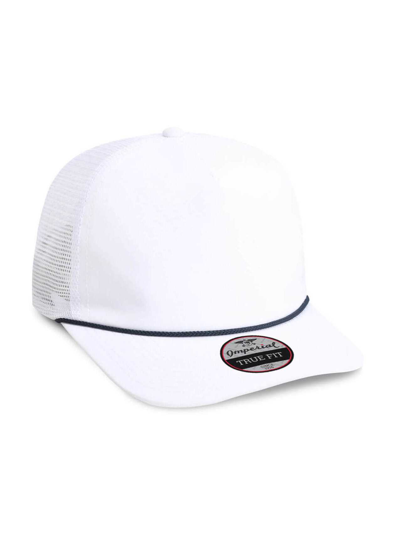 Imperial White / Navy Rope The Rabble Rouser Mesh Back Performance Rope Hat