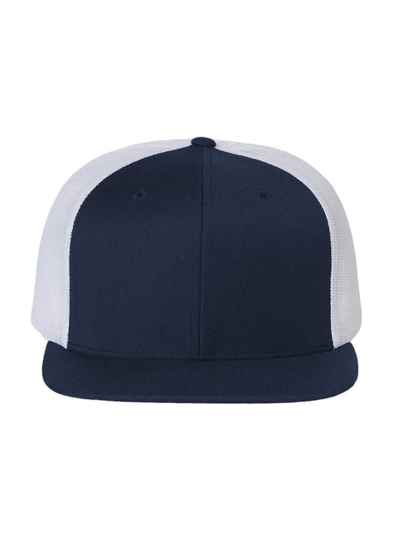 Richardson Wool Blend Flat Bill Trucker Hat Navy / White | Richardson