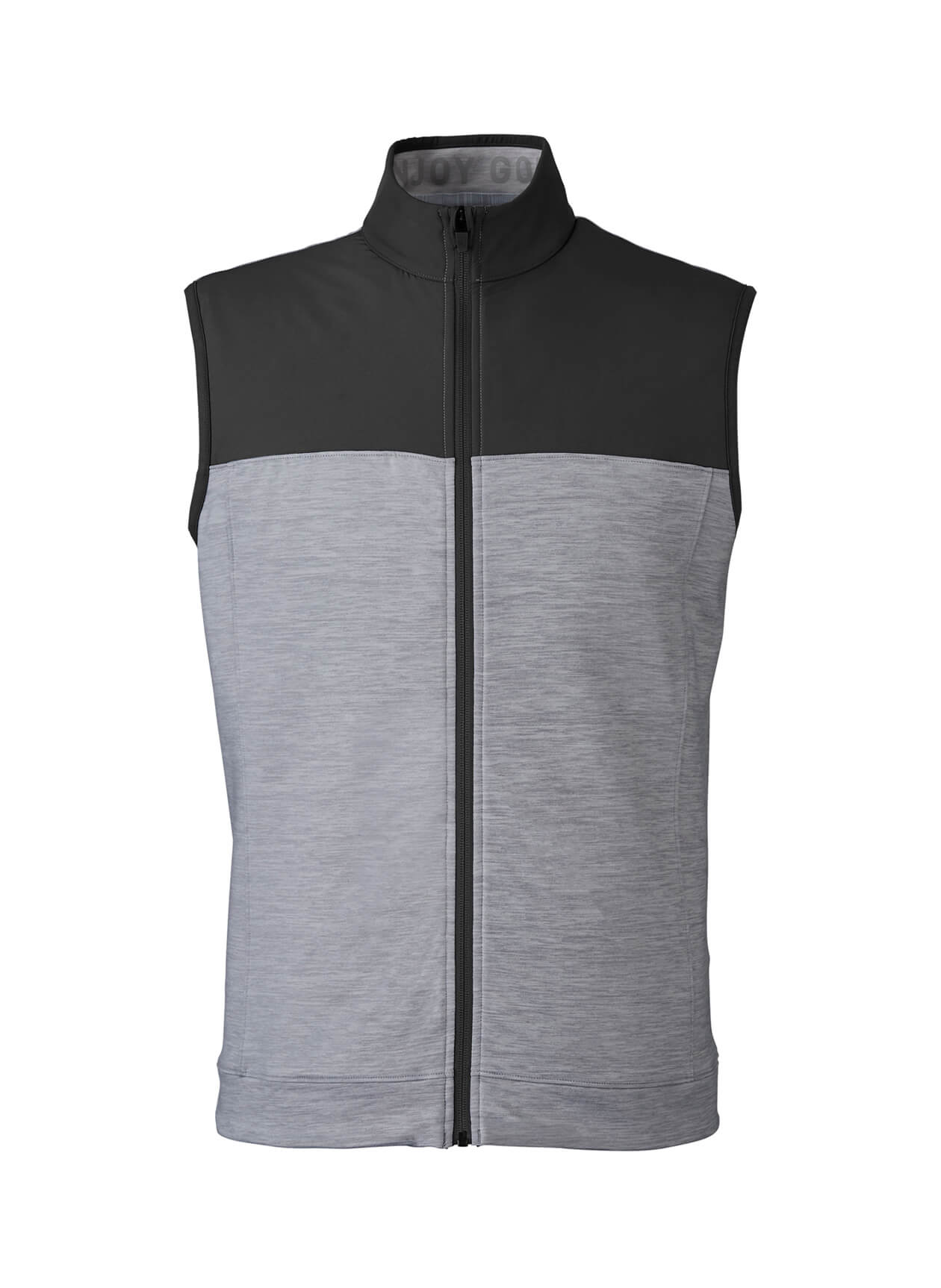 PUMA Men's Black / Quiet Shade Heather Cloudspun Colorblock Vest