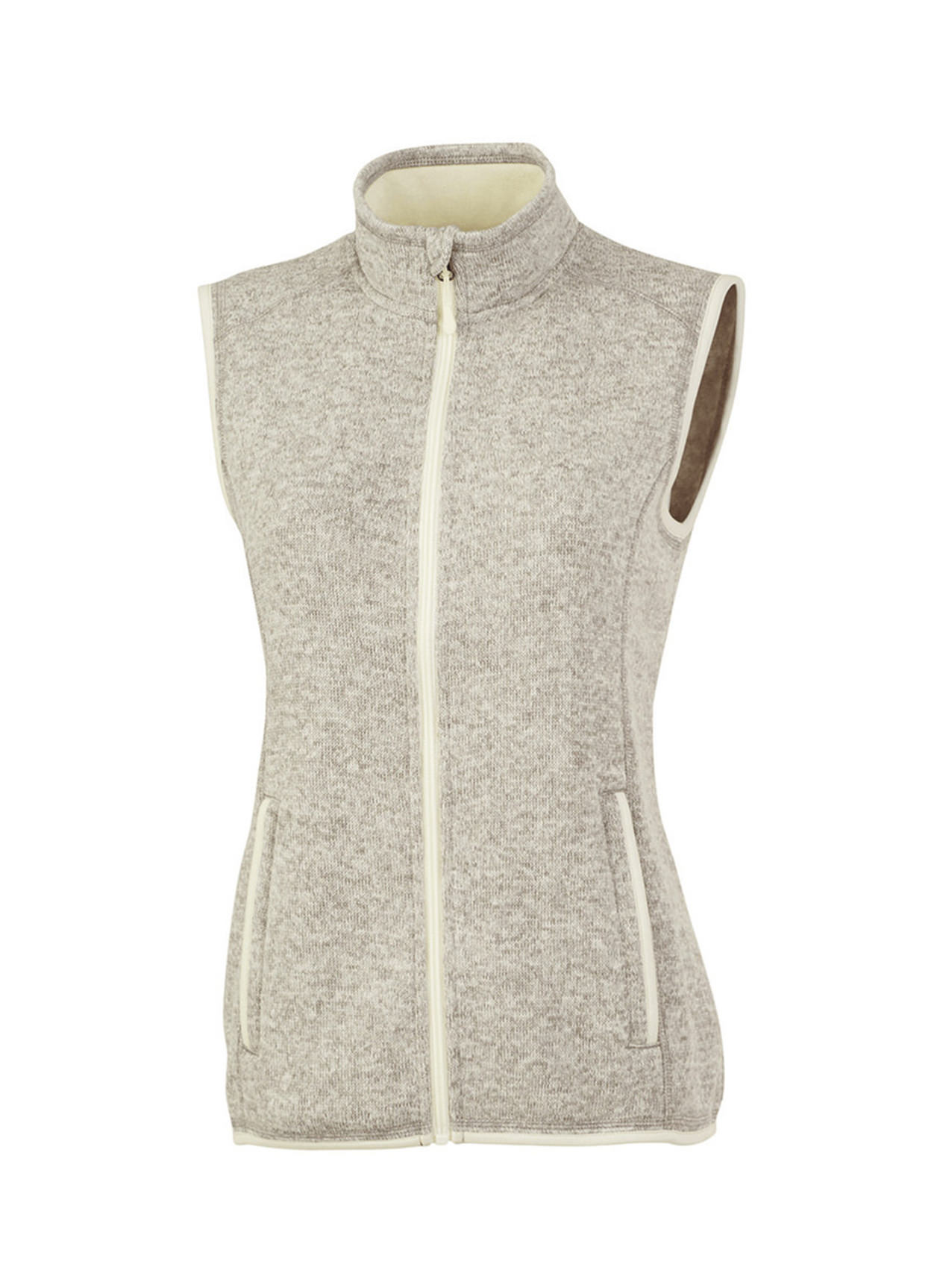 Charles River Women's Oatmeal Heather Pacific Heathered Vest