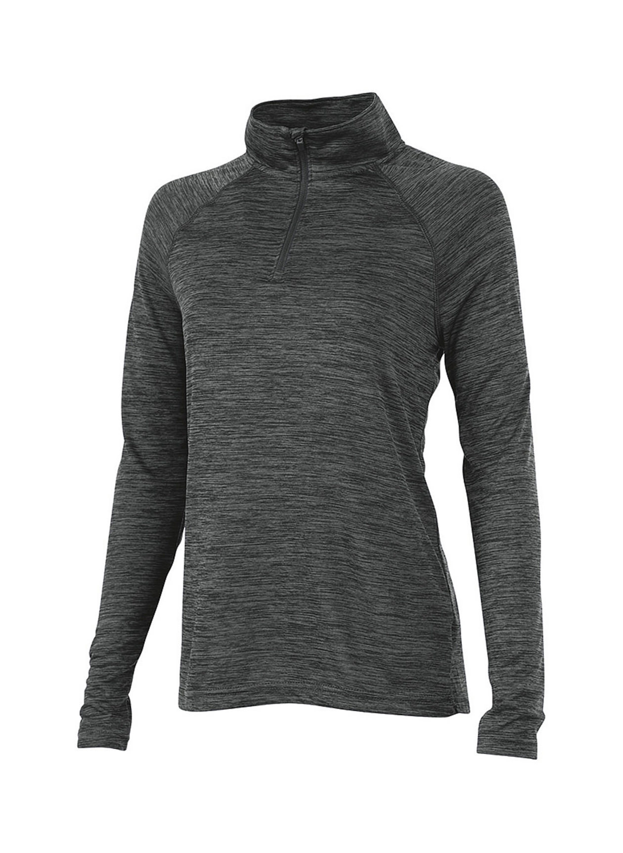 Charles River Women's Black Space Dyed Quarter-Zip