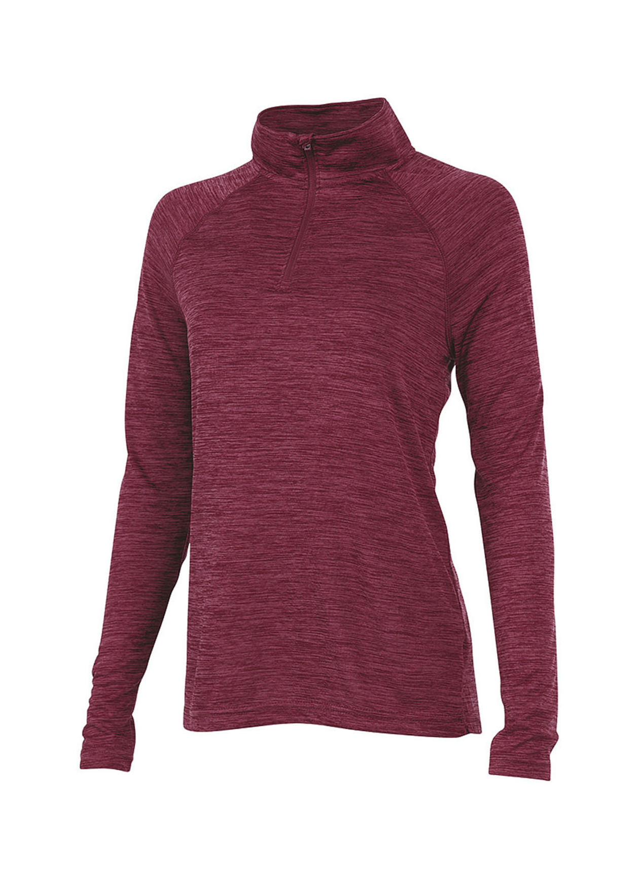 Charles River Women's Maroon Space Dyed Quarter-Zip