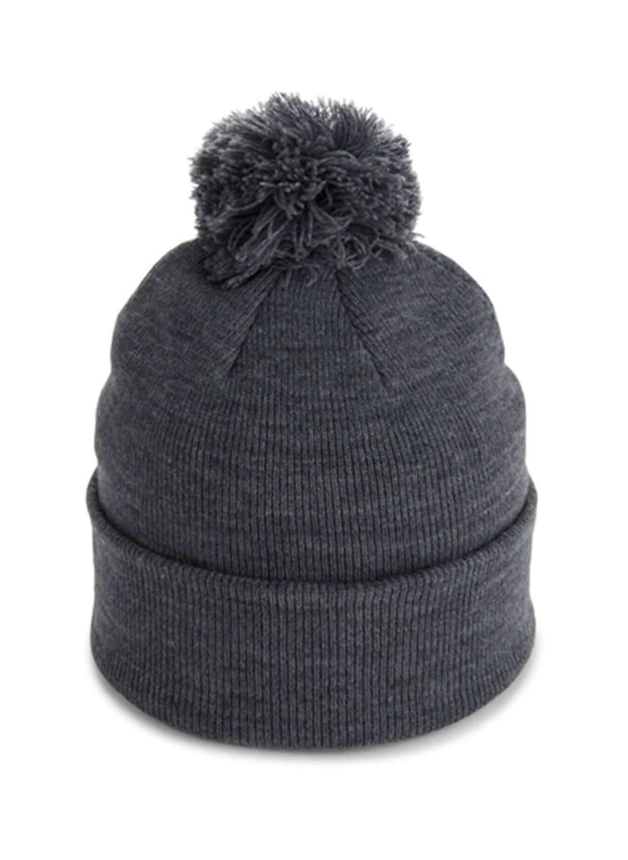 Imperial Heather Charcoal The Tahoe Knit Beanie with Pom
