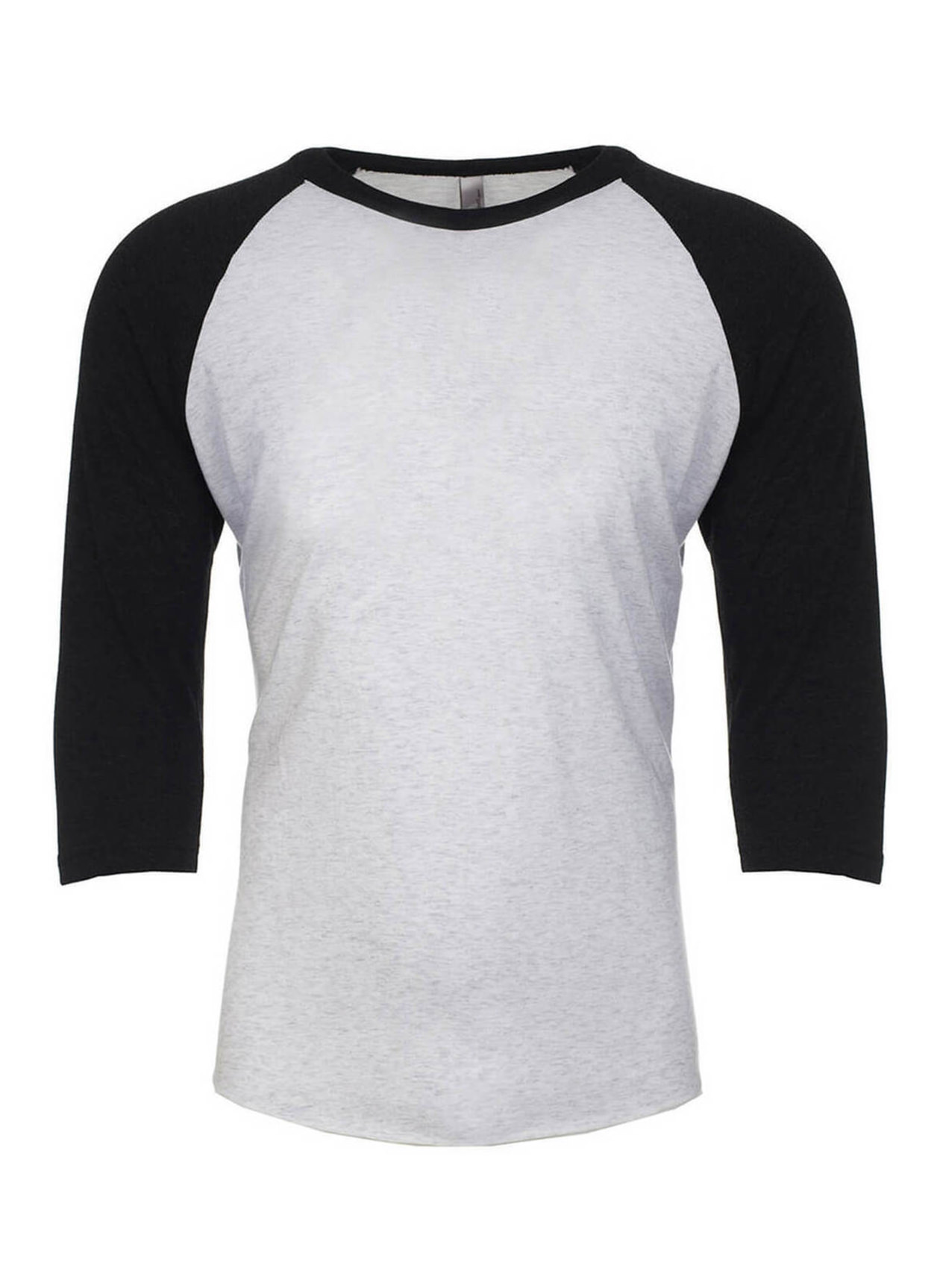 Next Level Men's Vintage Black / Heather White Unisex Triblend 3/4-Sleeve Raglan T-Shirt