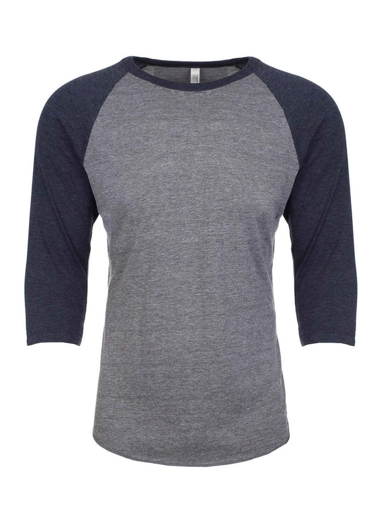 Next Level Men's Vintage Navy / Premium Heather Unisex Triblend 3/4-Sleeve Raglan T-Shirt