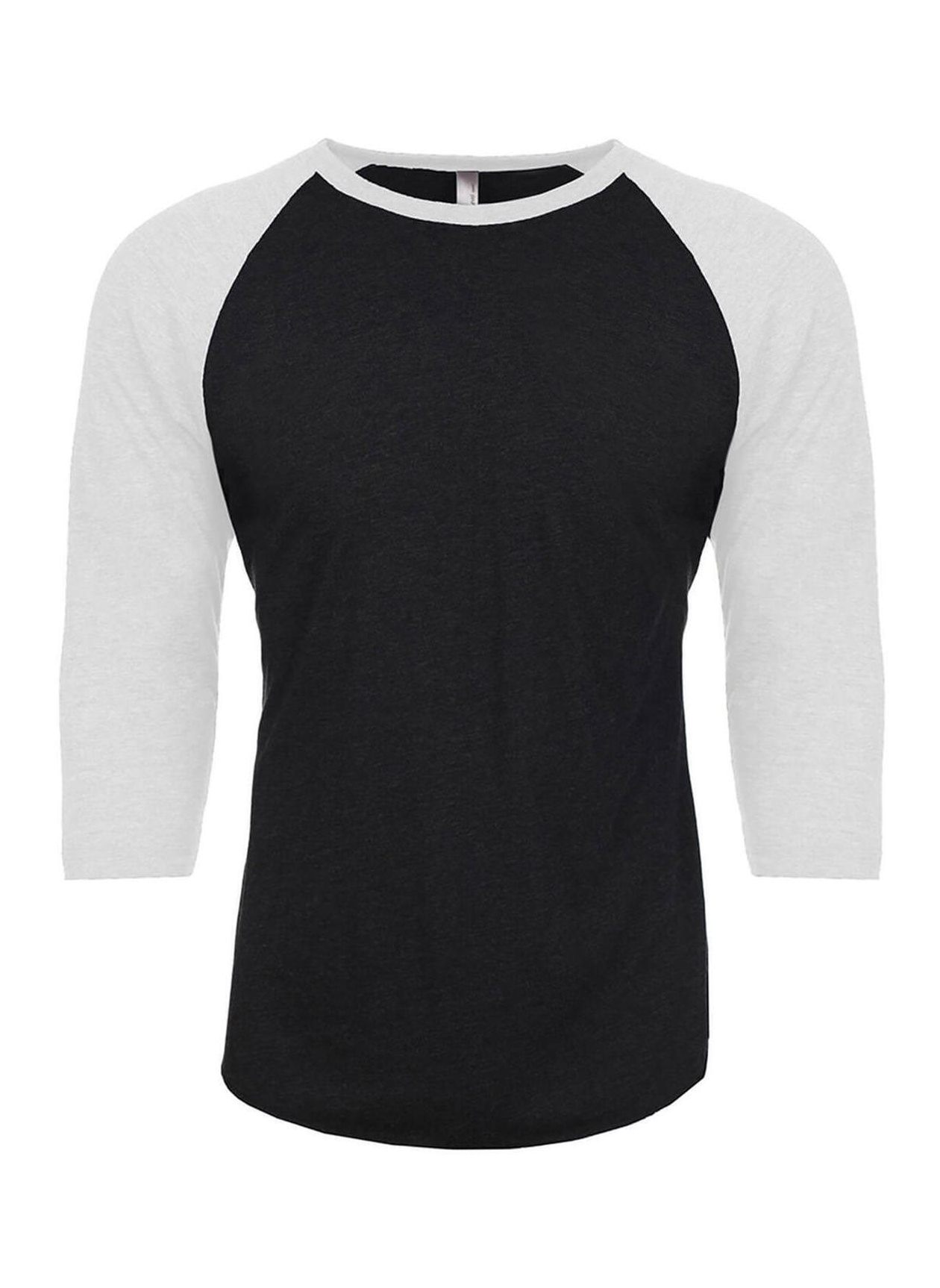 Next Level Men's Heather White / Vintage Black Unisex Triblend 3/4-Sleeve Raglan T-Shirt