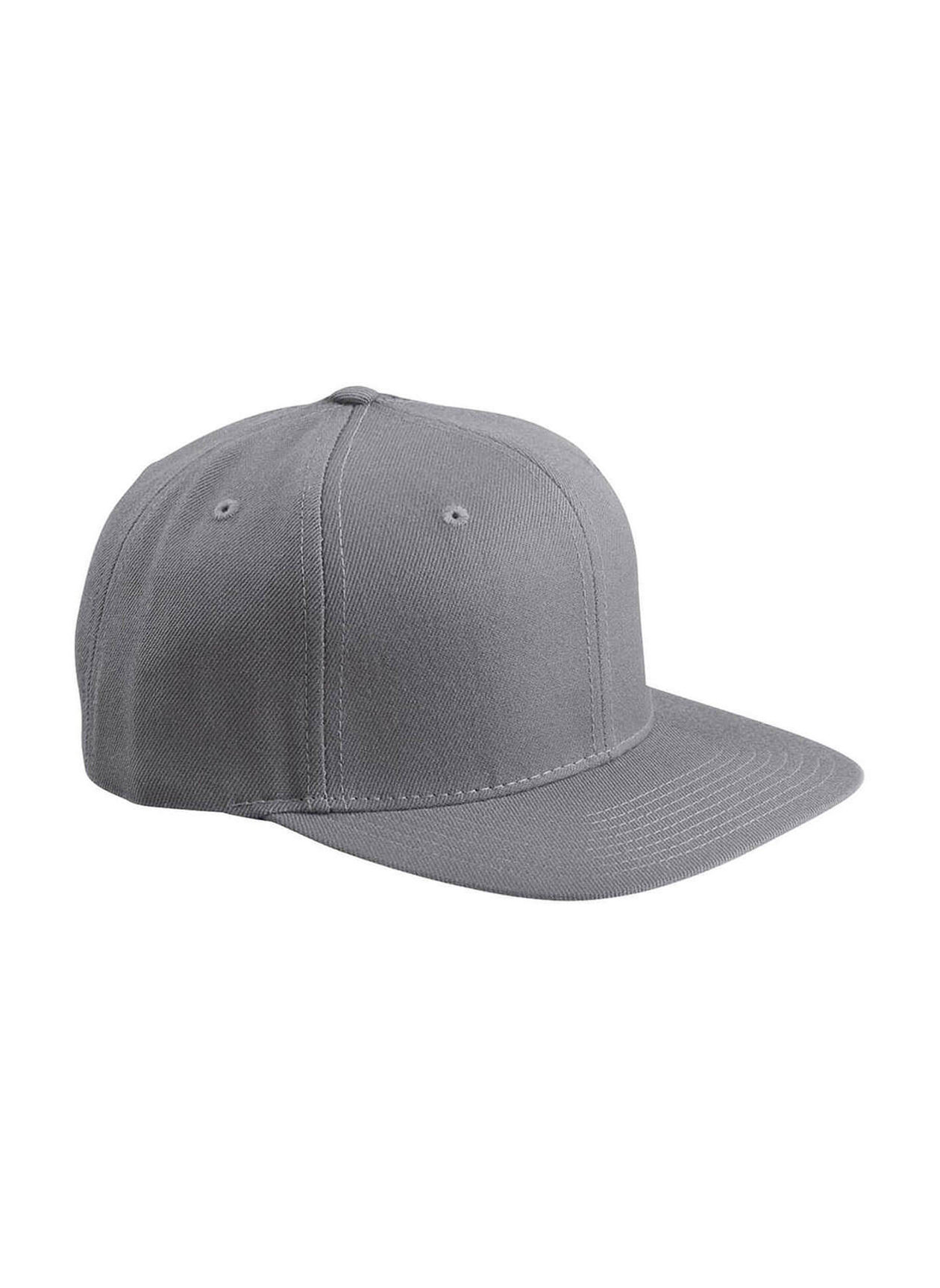 Yupoong Dark Grey 6-Panel Structured Flat Visor Classic Snapback Hat
