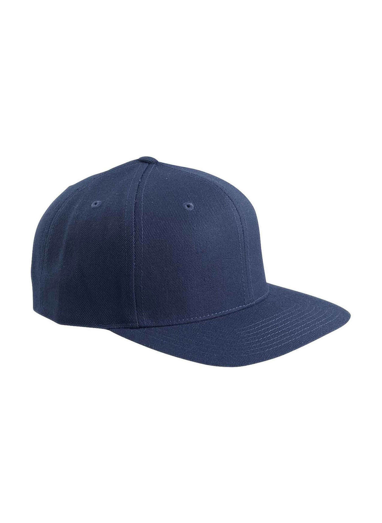 Yupoong Navy 6-Panel Structured Flat Visor Classic Snapback Hat